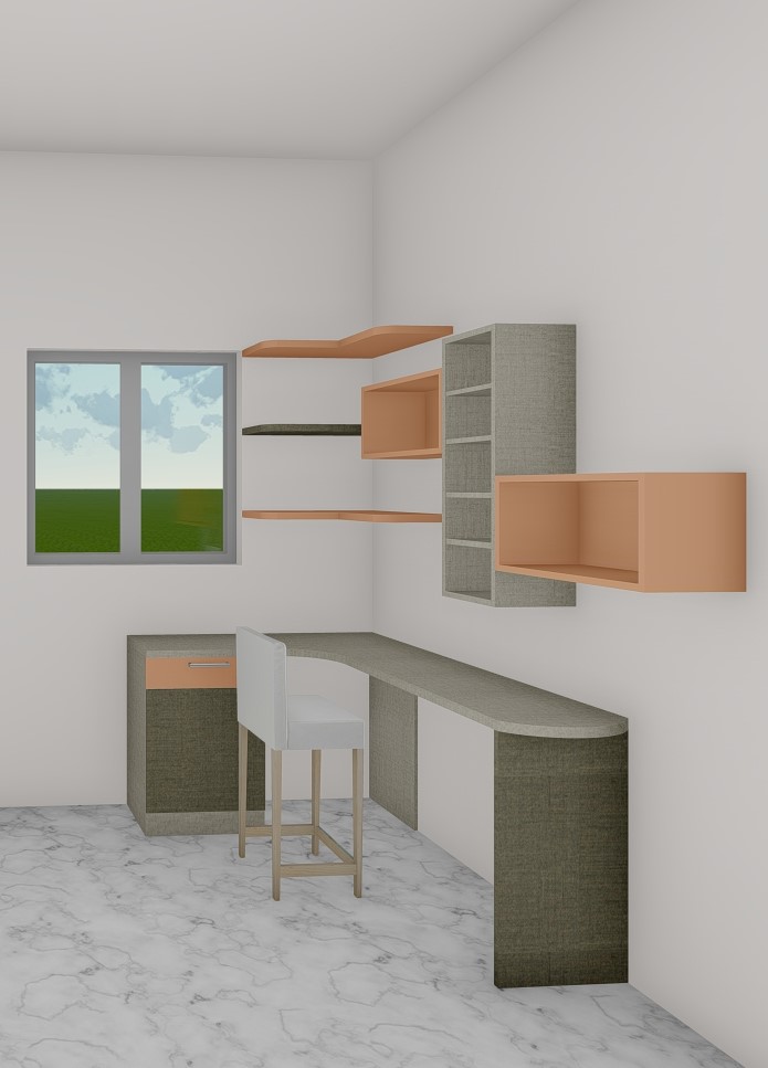 STUDY UNIT AND WALL LIBRARY UNIT (61)
